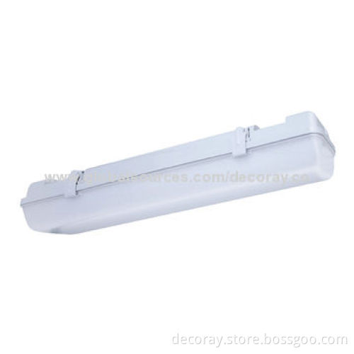 WP10 Series Weather-proof Batten, High-lumen 2835 SMD LED/PC Diffuser/Stainless Steel Clips/Luo Gray